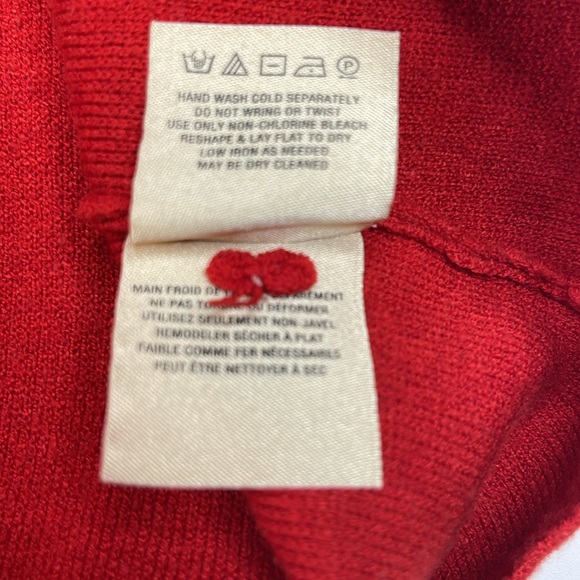 Anthropologie Moth Aline Sweater Dress with Bell Ruffle Sleeves Orange Size XL - Picture 7 of 7